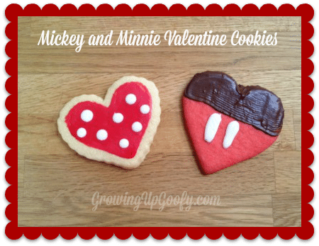 Mickey and Minnie Valentine Cookies