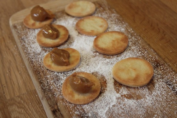 Add filling, dust with powder sugar #shop #cbias #holidaybutter