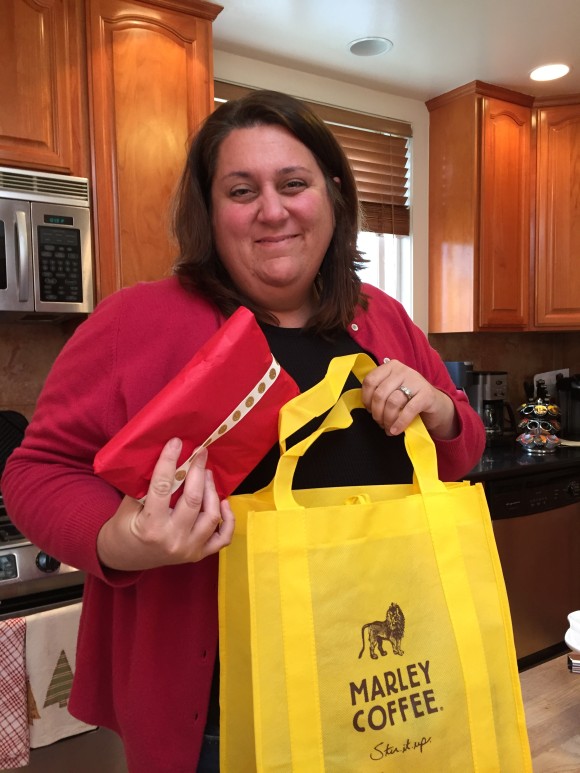 Kim with her Marley bag