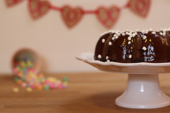 Hot Chocolate Heart Cake