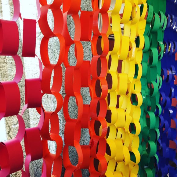Rainbow paper chain