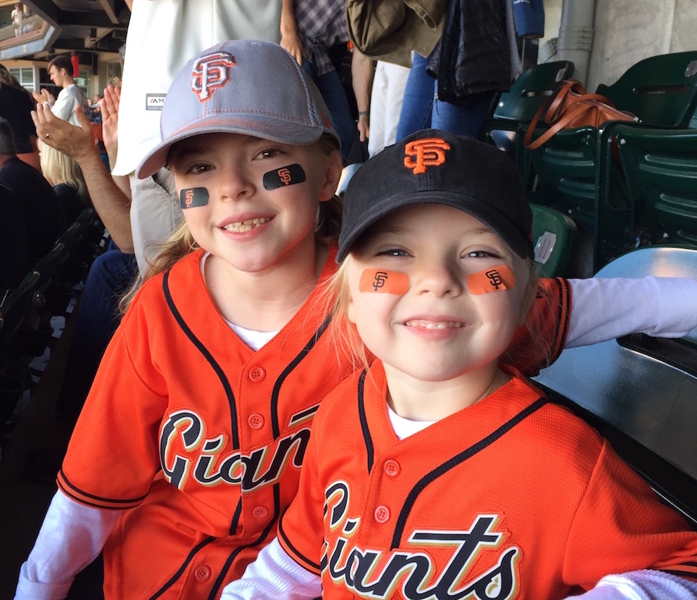 These two are the biggest SF Giants fan around! Softball girls at heart.
