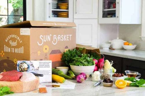 Everything you need for a thirty minute, healthy meal is in the SunBasket box.
