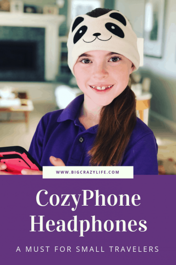 Cozyphone Headphones are great for small travelers.