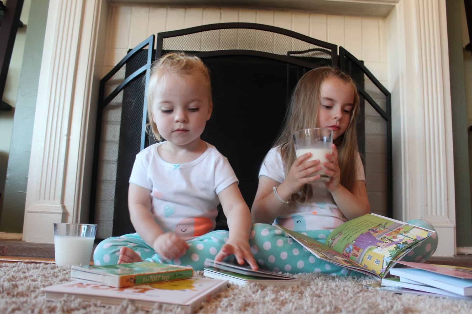 Reading by the fireplace