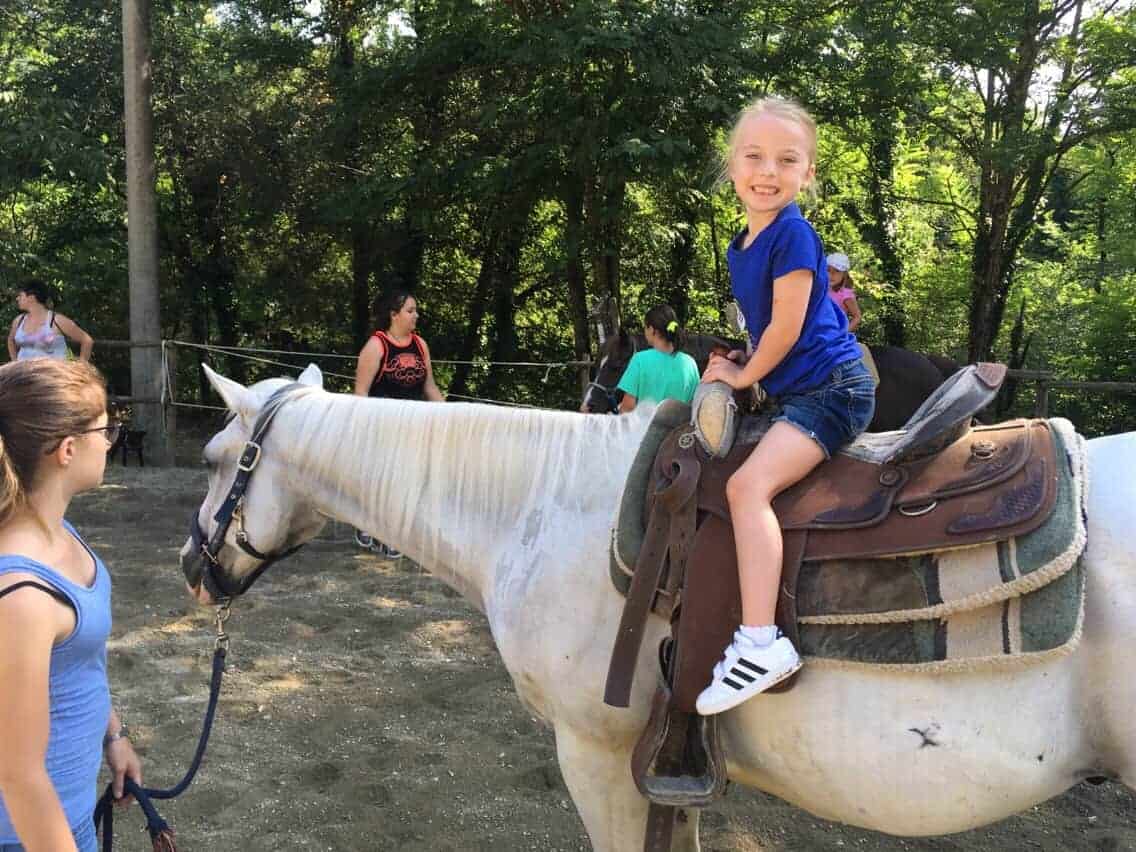 Horseback riding at Canadian Island.