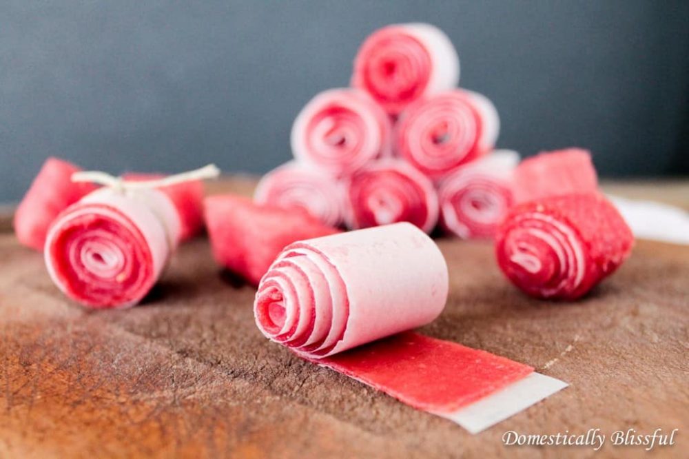 Watermelon fruit roll ups 