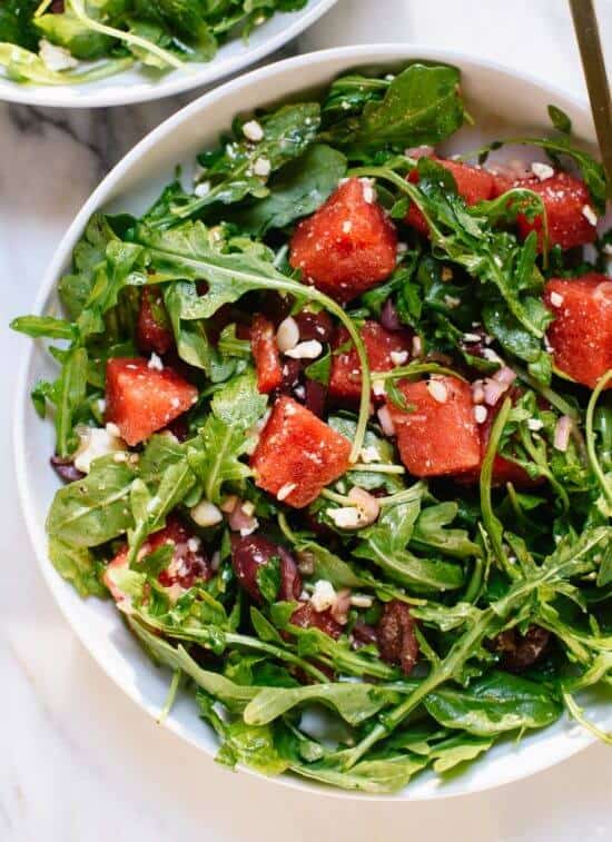 Arugula and watermelon salad