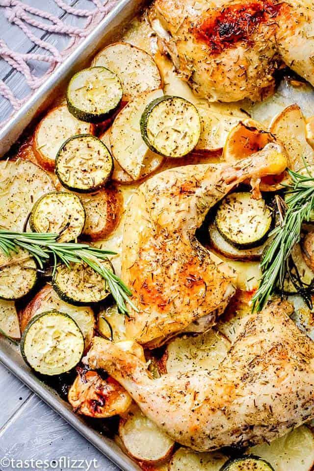 Lemon Chicken on Sheet Pan