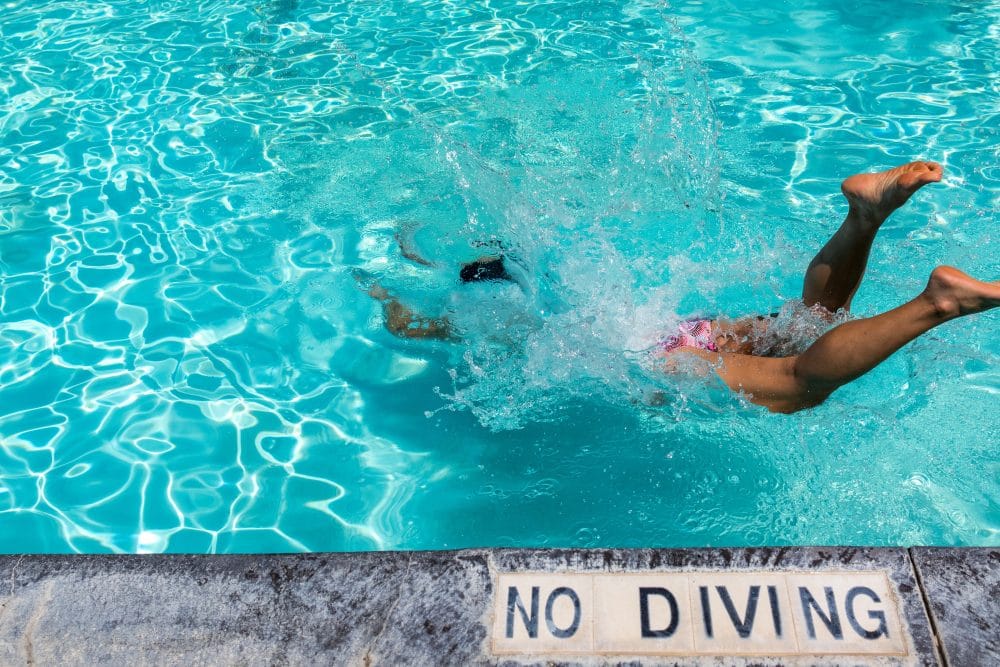 No diving