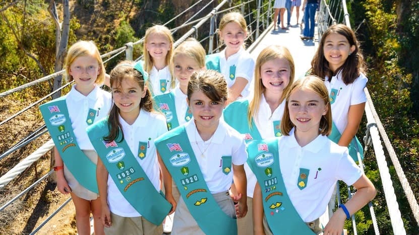 Girls Scouts bridging to the Junior level.