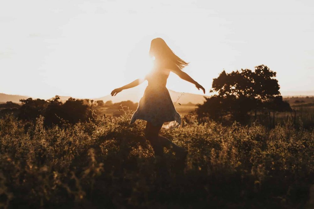 woman in field