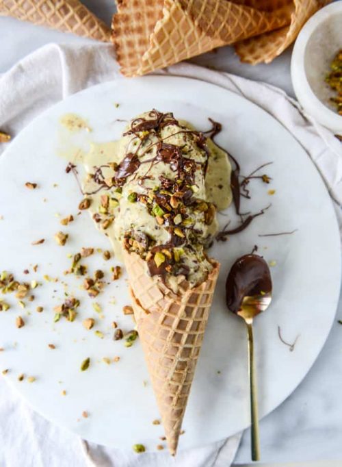 Perfect pistachio ice cream. 