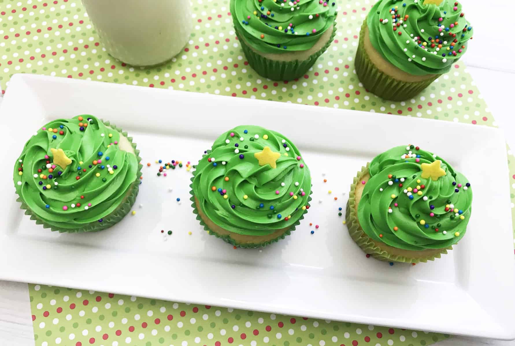 christmas tree cupcakes