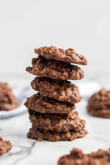 20 no-bake chocolate peanut butter cookies