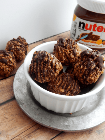 No bake peanut butter Nutella balls