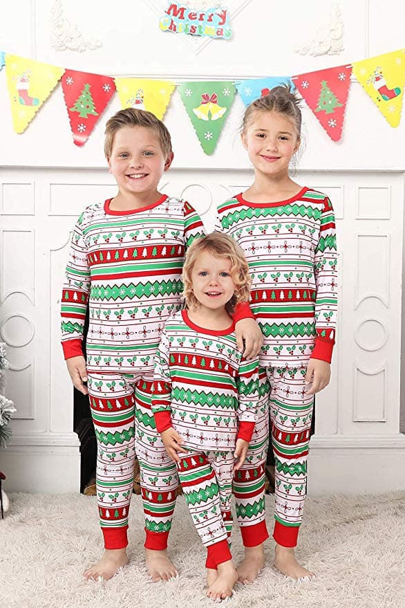 Kids Girls Boys Pyjamas Trendy Santa Floss A2Z Christmas Loungewear Pjs Outfits 