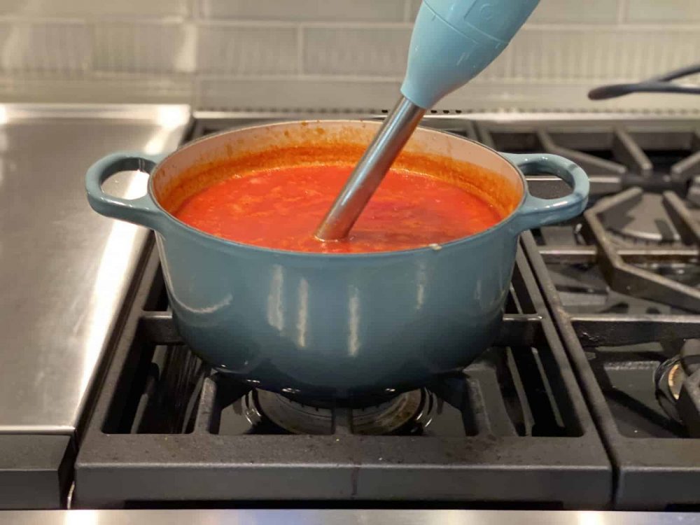 Blending soup