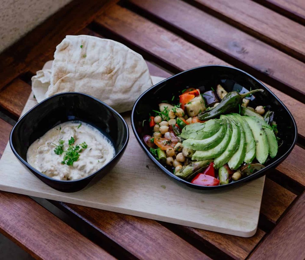 Vegan salad plate