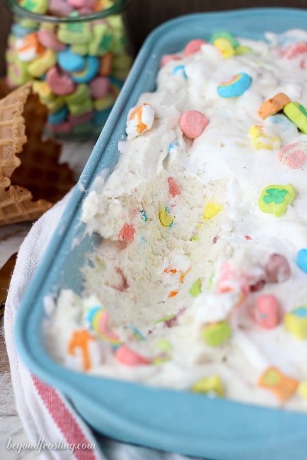 Ice cream with lucky charms.