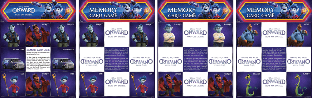 Onward memory game