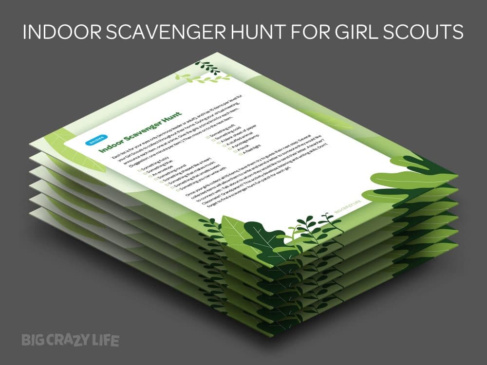 Indoor Scavenger Hunt for Girl Scouts