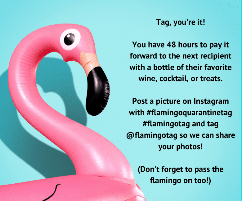 instruction tag for flamingo tag