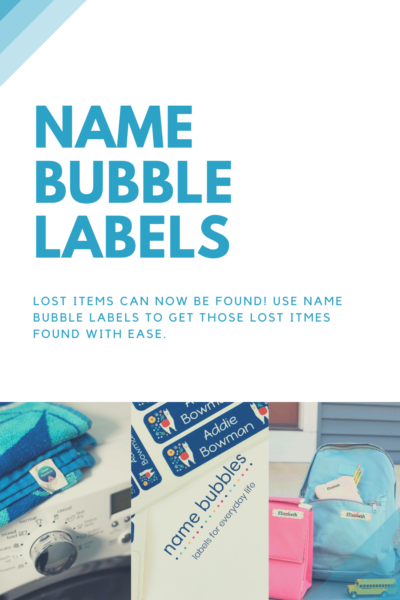 labels for clothes and water bottles.