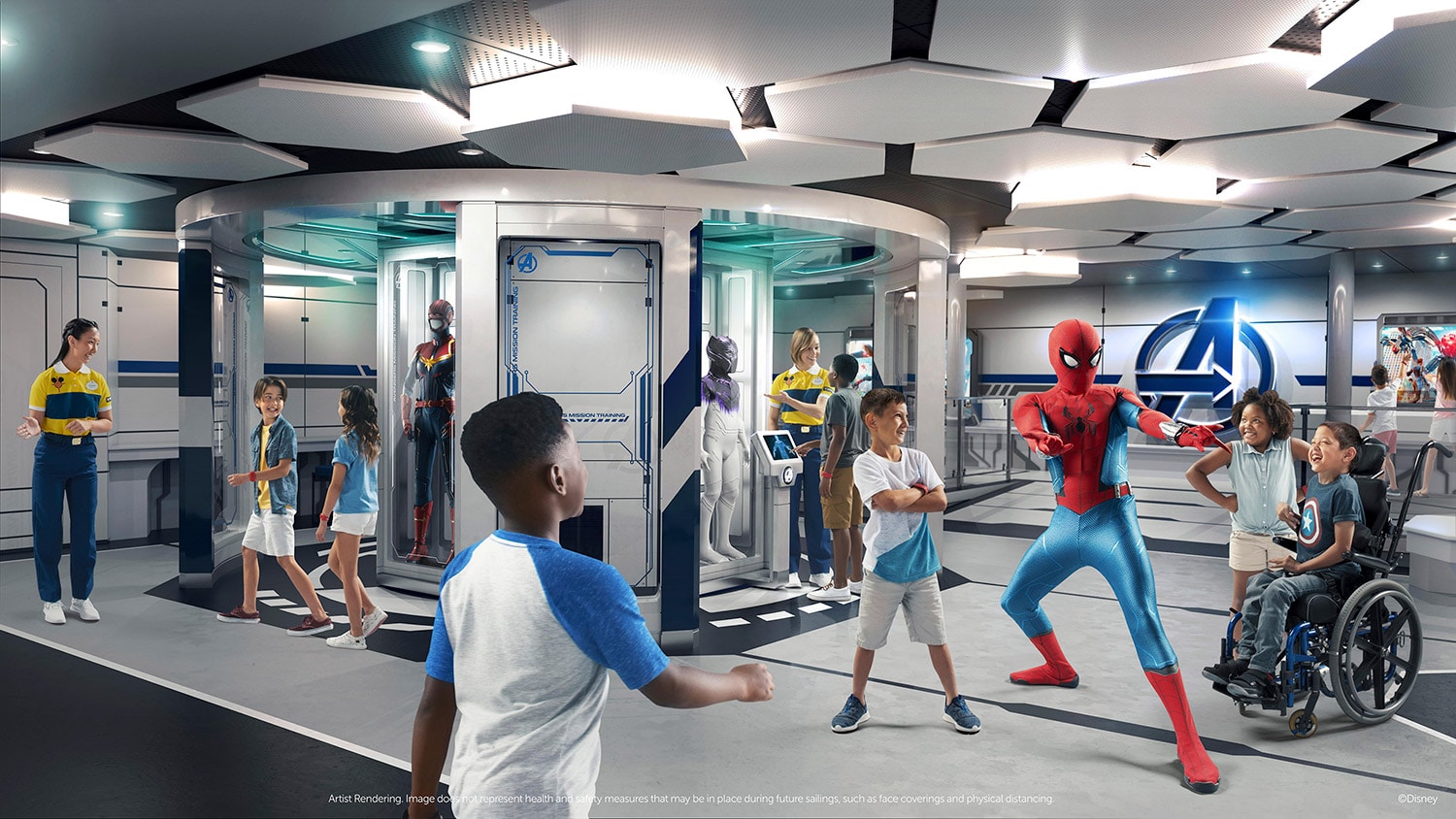 Marvel Super Hero Academy in the Disney Wish Oceaneer Club