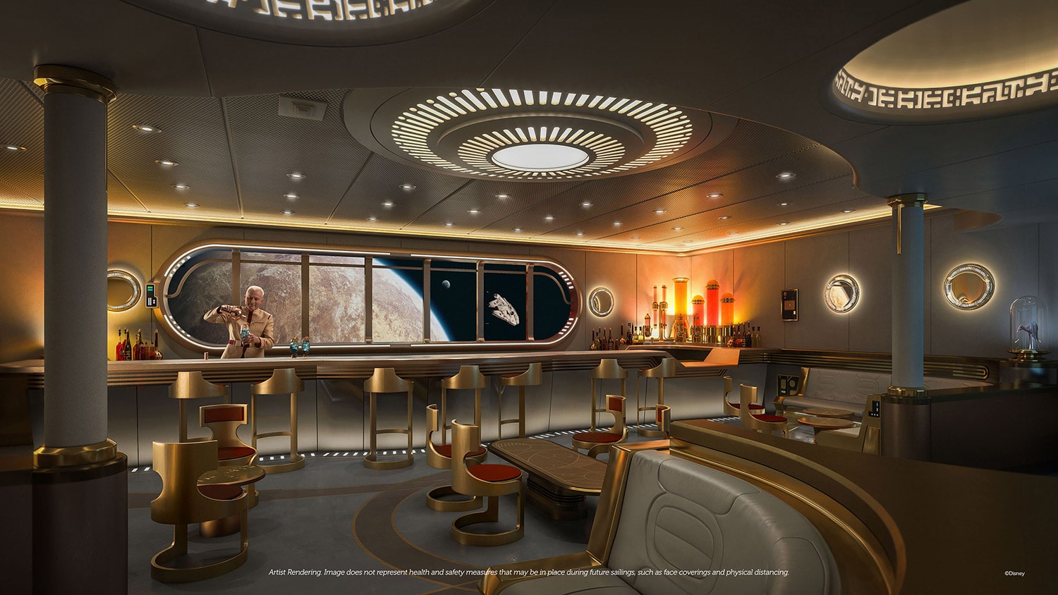 Star Wars Hyperspace Lounge on the Disney Wish