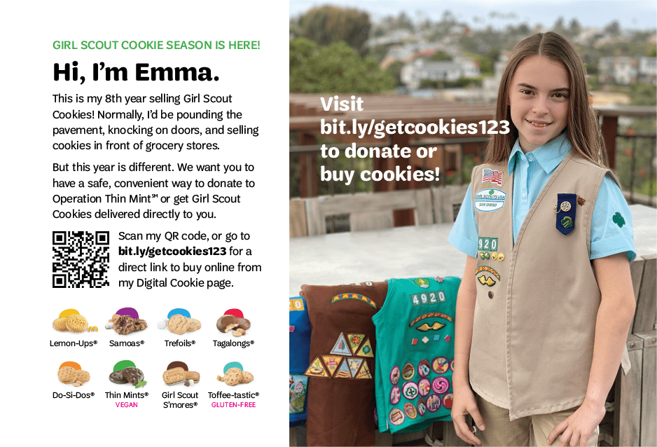 Selling Girl Scout cookies